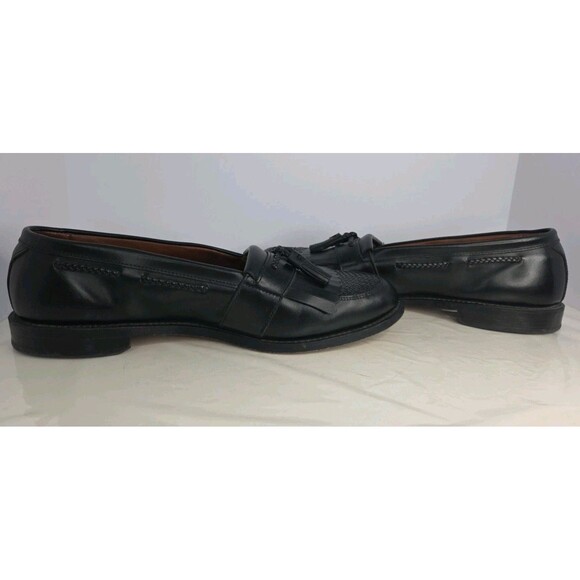 Allen Edmonds \'Cody\' Black Leather  Dress Loafer Woven Detail &Tassels S 14 EUC main image 7